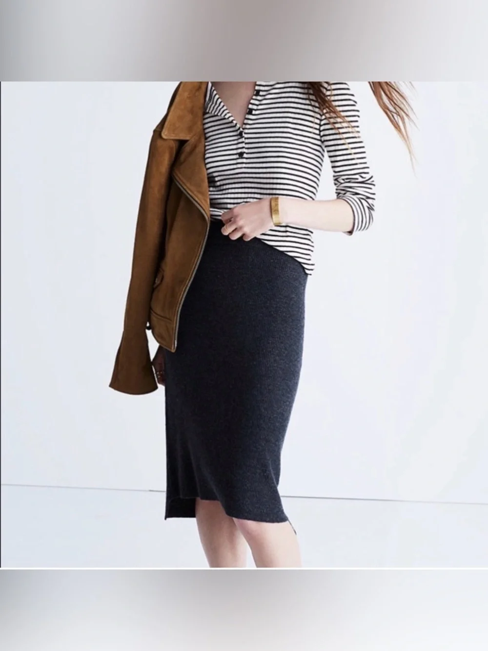 NWT Madewell Rowhouse Sweater Skirt - Picture 2 of 10